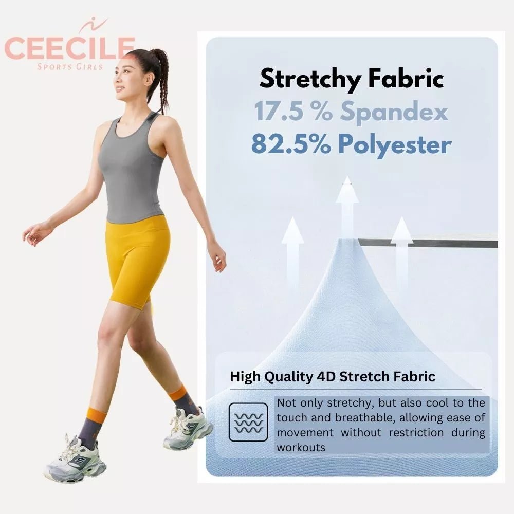 High - Support Shockproof Yoga Vest | Racerback Padded Tank | Seamless & Form - Fitting Activewear - Women's Activewear by Ceecile
